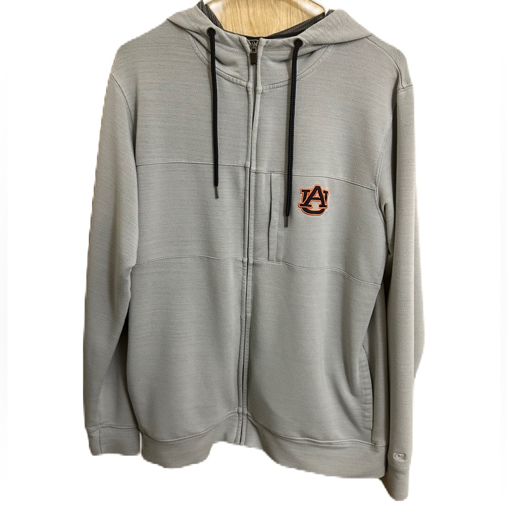 Men's Size M | Colosseum Gray NCAA Auburn Tigers l Full- Zip Hoodie - Picture 1 of 8